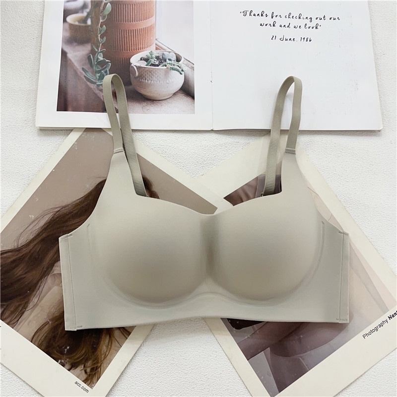 Stella Fashion Women Push Up Lingerie Youth Girl Seamless Bra Anti Sagging Wireless Female Bralette S-XL Simplicity Solid Color
