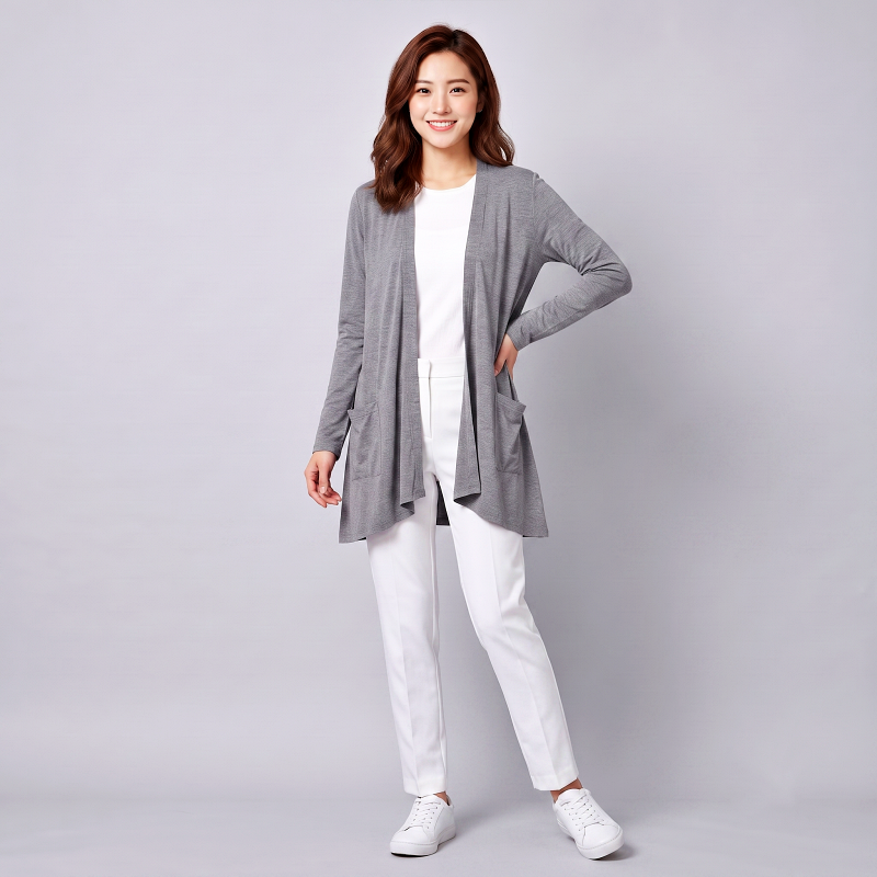 [Stella Fashion] READY STOCK  Women's Cotton Long Sleeve Cardigan Plain color Suncreen Modal Very soft and Comfortable