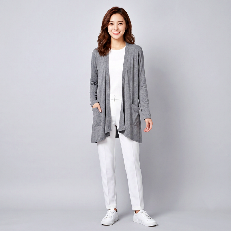 [Stella Fashion] READY STOCK  Women's Cotton Long Sleeve Cardigan Plain color Suncreen Modal Very soft and Comfortable