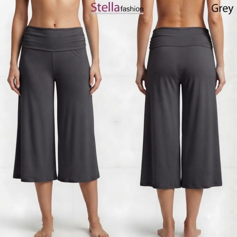 [Stella Fashion] Modal Lady Pant Skirt Palazzo Cooling Soft and Comfortable Elastic, Bamboo Fibre Muslimah Pants Plus size
