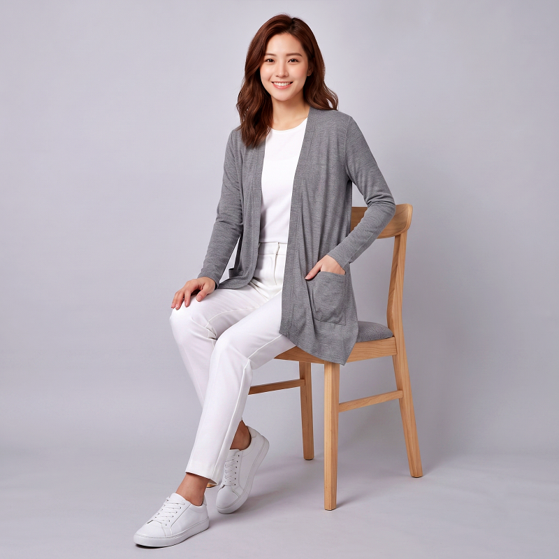 [Stella Fashion] READY STOCK  Women's Cotton Long Sleeve Cardigan Plain color Suncreen Modal Very soft and Comfortable
