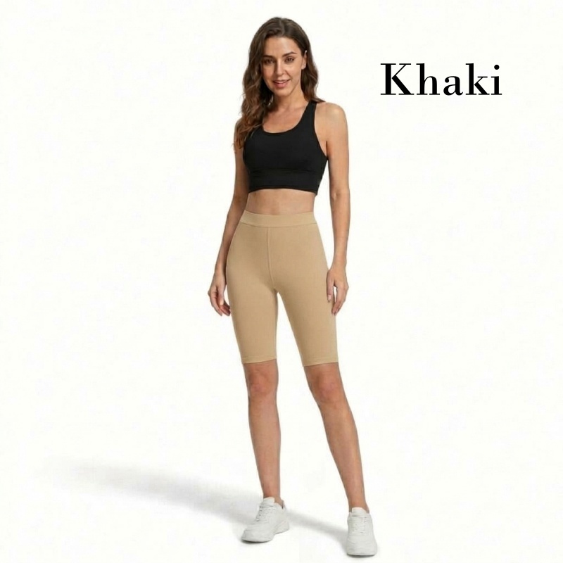 Stella Fashion High Waist Modal Cropped Leggings Half Length Safety Pants Leggings Women Plus Size Slimming Middle Pants