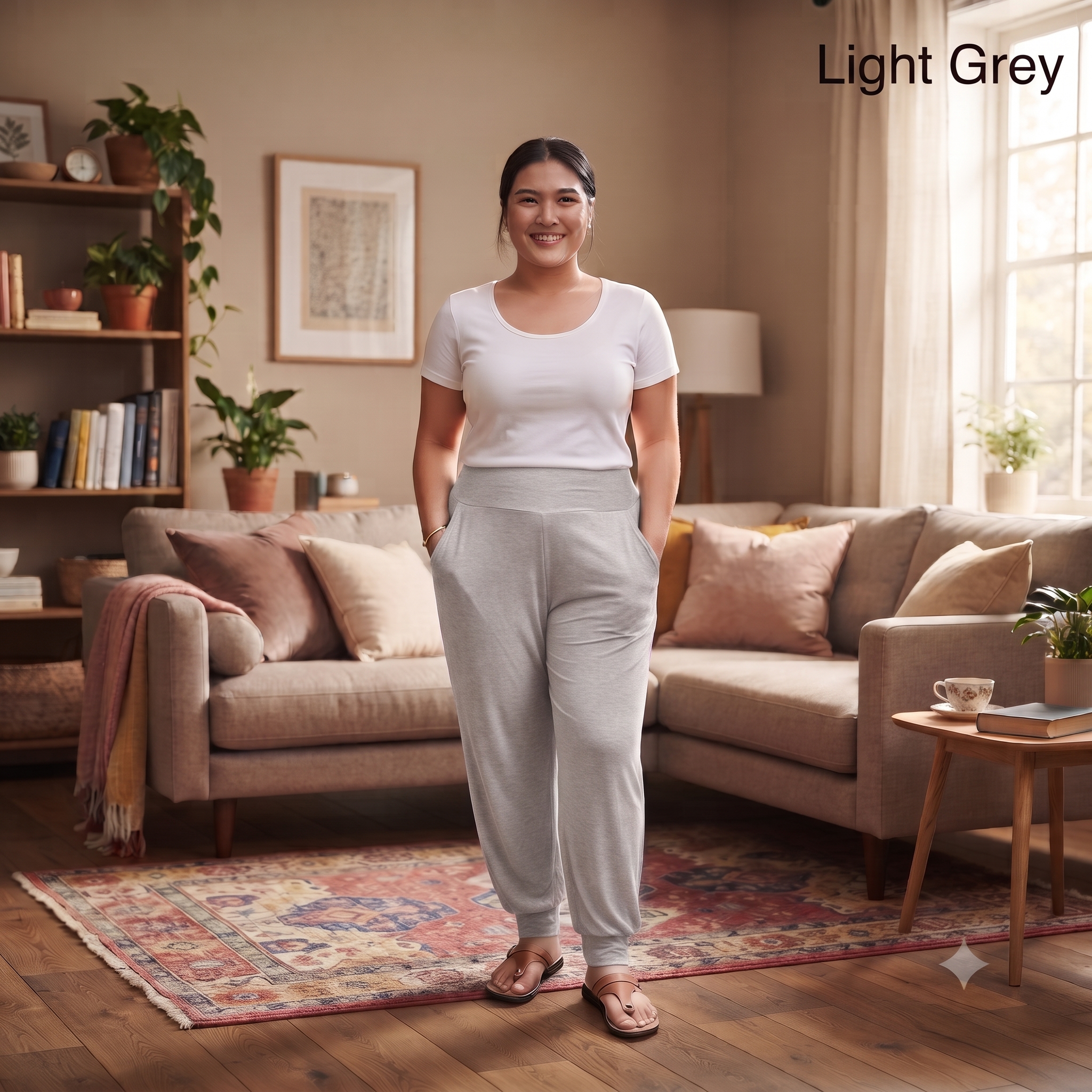 [Stella Fashion]  Ladies Long Alibaba Pant  Plus Size Muslimah Pants High Waist Pants MODAL Bamboo Fibre