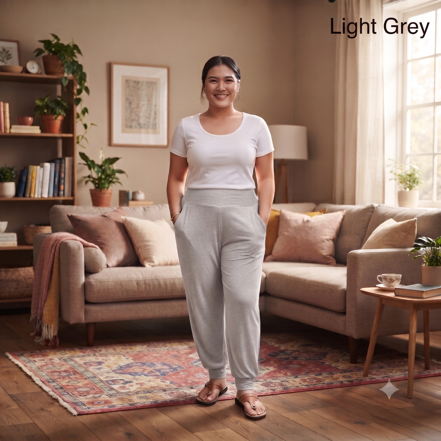 [Stella Fashion]  Ladies Long Alibaba Pant  Plus Size Muslimah Pants High Waist Pants MODAL Bamboo Fibre