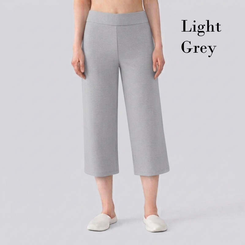 Stella Fashion Modal Bamboo Cropped Wide‑Leg Pants – Soft Cooling Fabric, Stretch Waist 26–38″