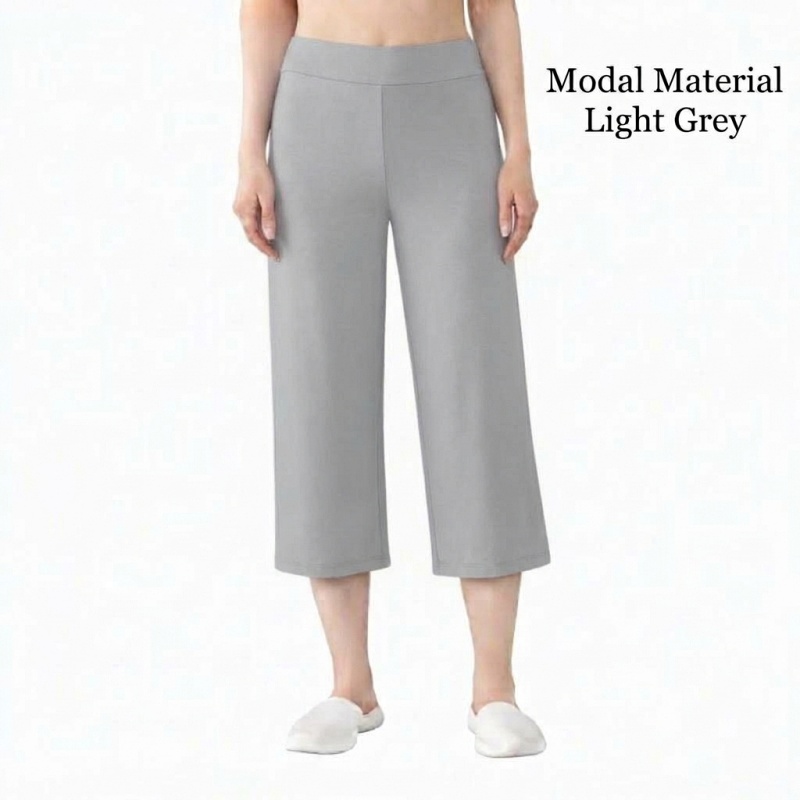 Stella Fashion Modal Bamboo Straight-Cut Capri Pants , Soft Cooling Fabric, Stretch Waist 24–38″