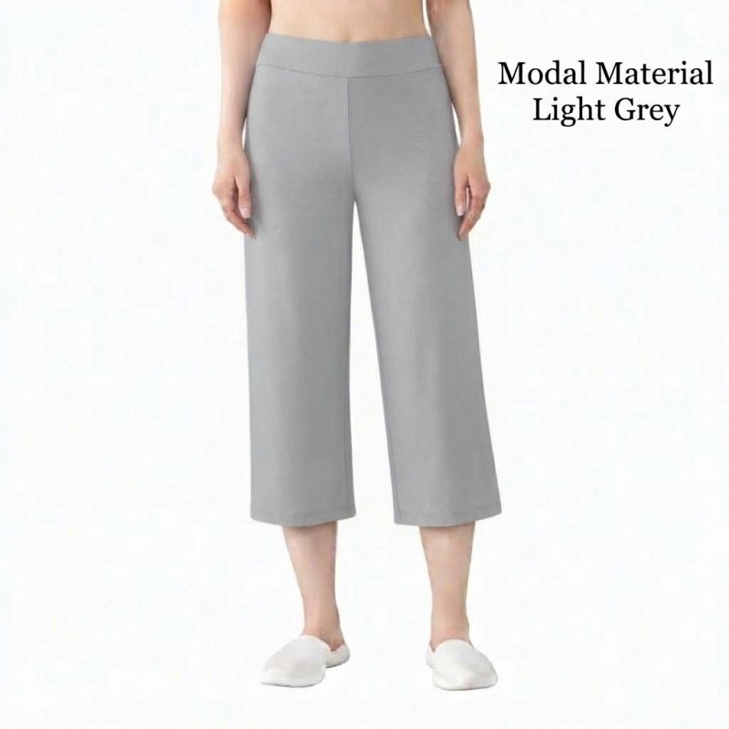Stella Fashion Modal Bamboo Straight-Cut Capri Pants , Soft Cooling Fabric, Stretch Waist 24–38″