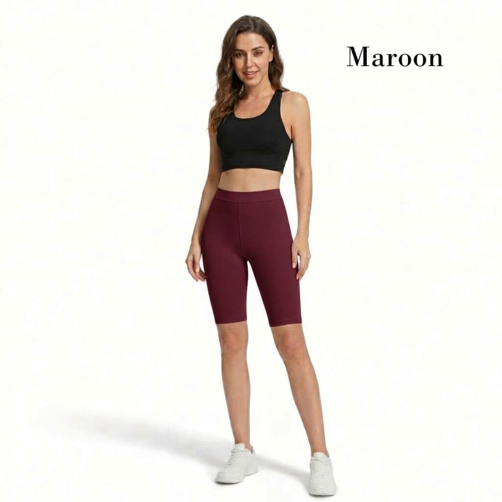 Stella Fashion High Waist Modal Cropped Leggings Half Length Safety Pants Leggings Women Plus Size Slimming Middle Pants