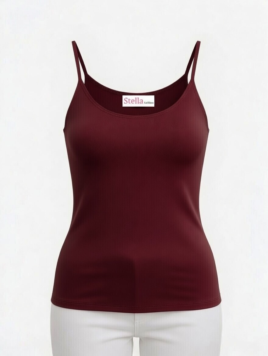 [STELLA FASHION]  U-Back Spaghetti Strape Tank Tops  Korea  MODAL + Spandex  Women Plus size Camisoles  M -XL Tanks Tops