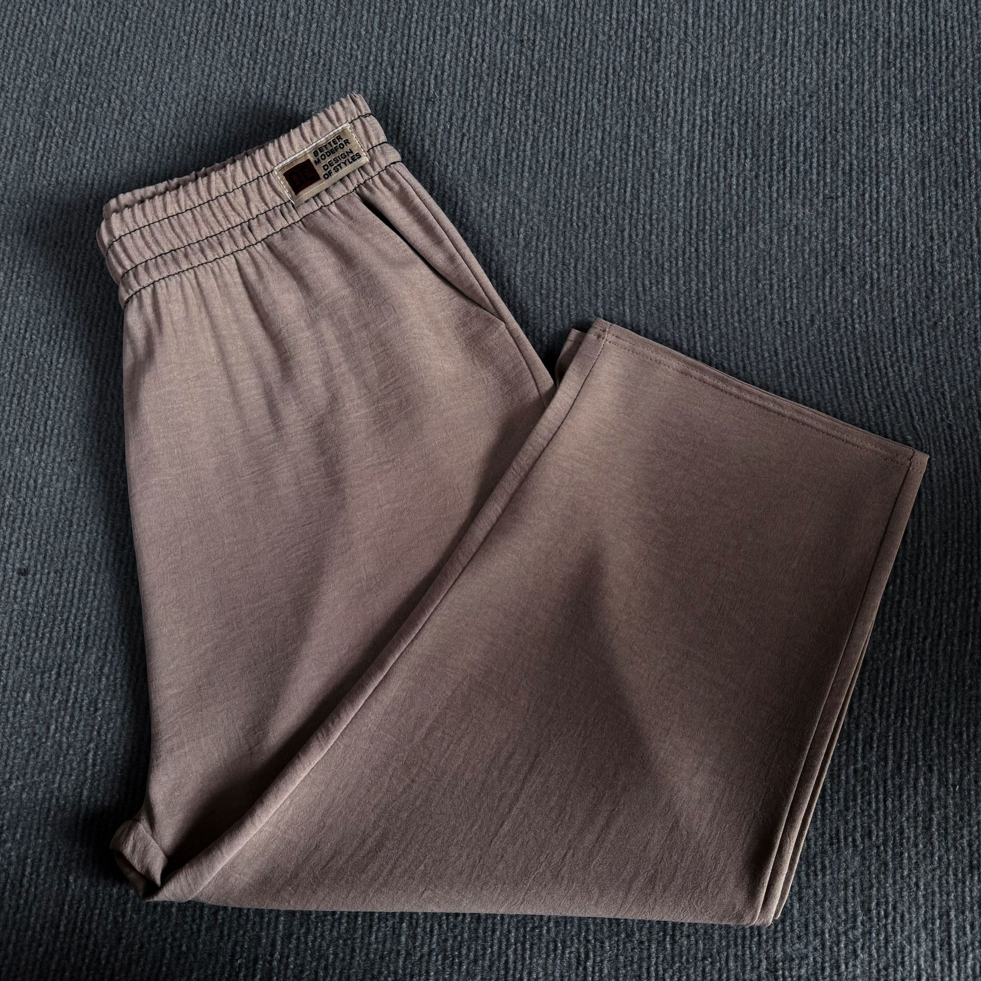 Stella Fashion Middle-Aged and Elderly Women's Pants Ice Silk Mother Pants Women's High Waist loose Stretch Thin Cropped Pants-Stella's Fashion
