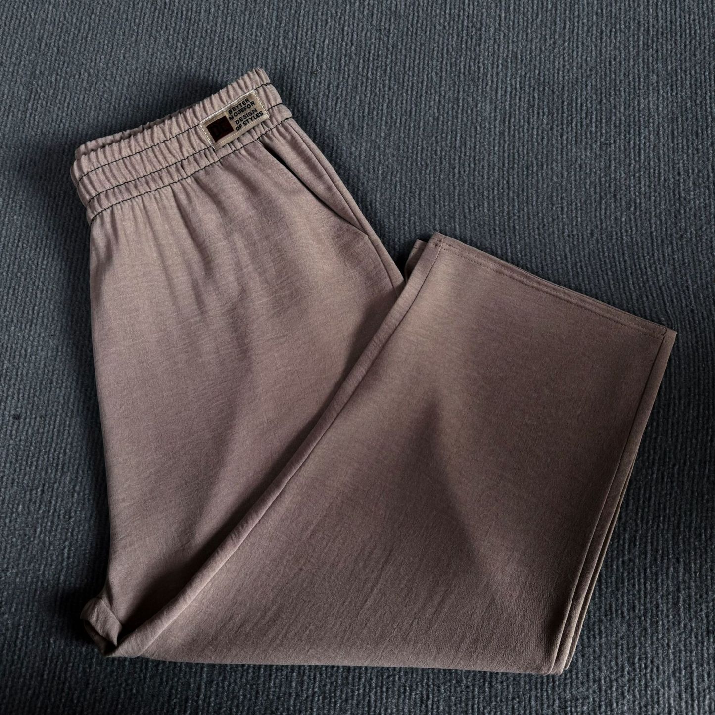 Stella Fashion Middle-Aged and Elderly Women's Pants Ice Silk Mother Pants Women's High Waist loose Stretch Thin Cropped Pants-Stella's Fashion