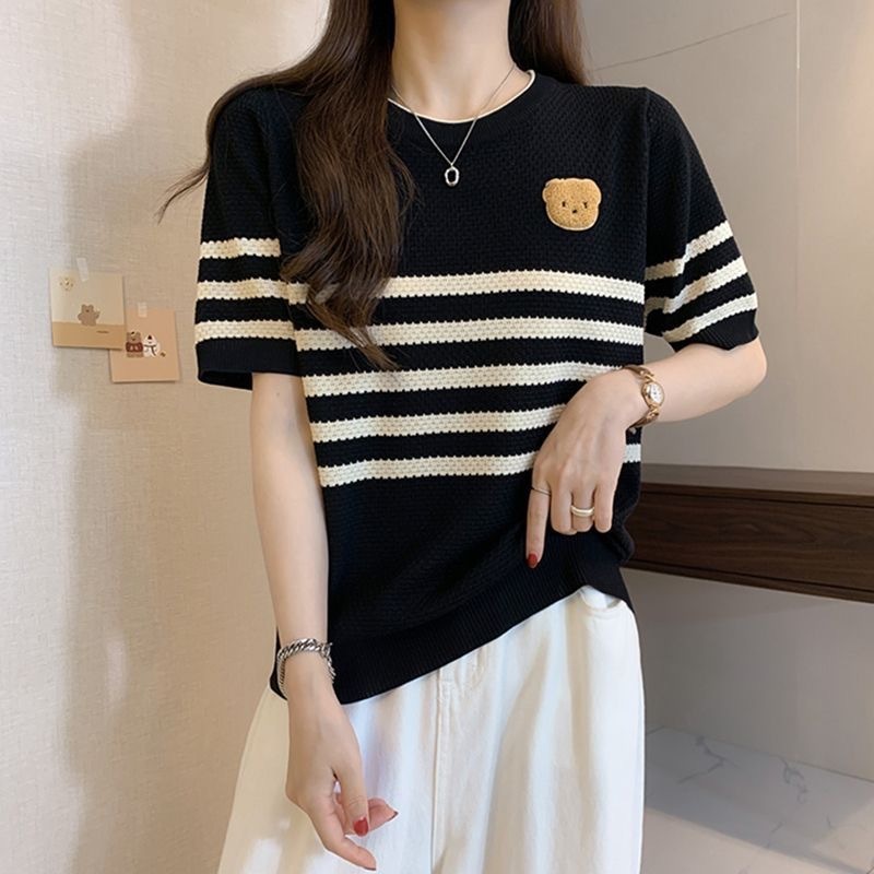 Sella Fashion Women's Short Sleeve Round Neck Summer Top | Casual Kore