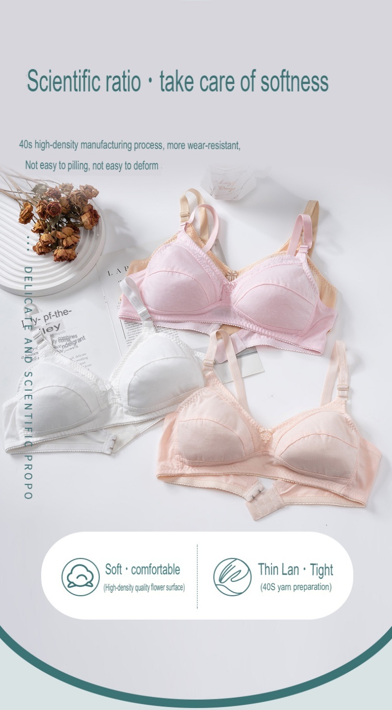 [Stella Fashion] Comfort Wireless Bra for Elderly Women | Soft Cotton Full Cup | Easy Wear & Support