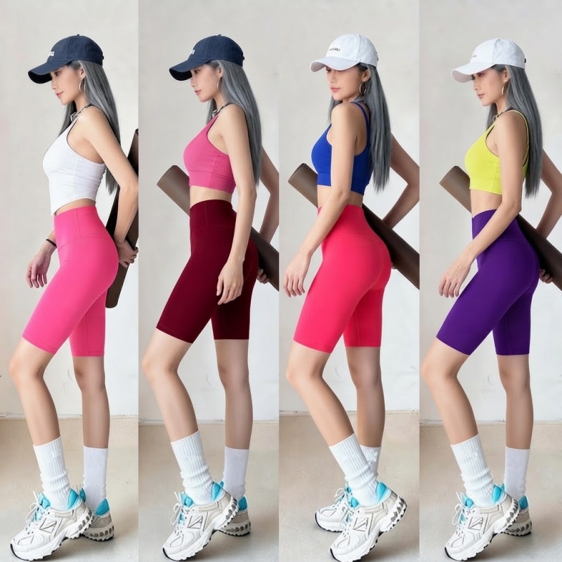 Stella Fashion High Waist Modal Cropped Leggings Half Length Safety Pants Leggings Women Plus Size Slimming Middle Pants