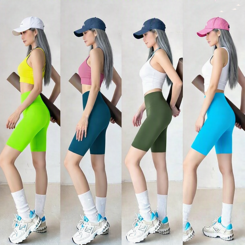 Stella Fashion High Waist Modal Cropped Leggings Half Length Safety Pants Leggings Women Plus Size Slimming Middle Pants