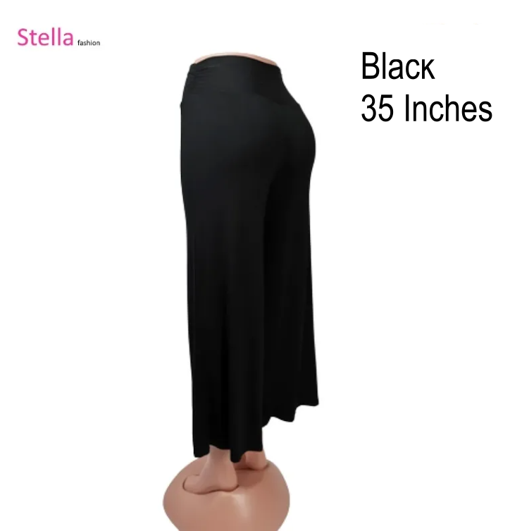 Stella Fashion Ready Stock  Long Pants Muslimah Wear Ladies Long Pant Skirt  Palazzo Pants Plus Size