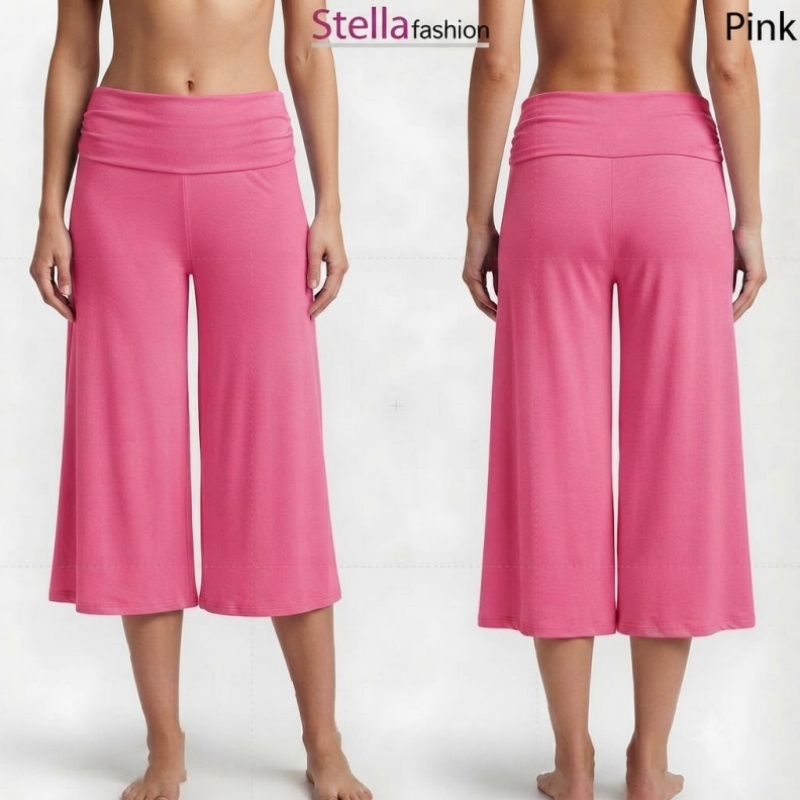 [Stella Fashion] Modal Lady Pant Skirt Palazzo Cooling Soft and Comfortable Elastic, Bamboo Fibre Muslimah Pants Plus size