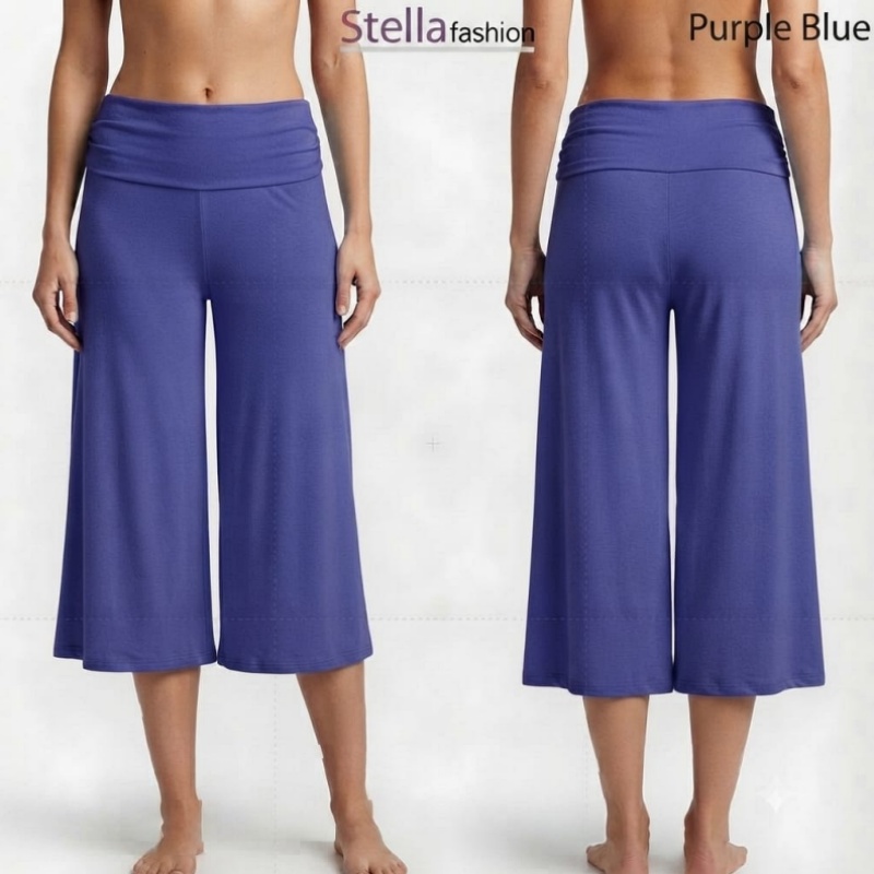 [Stella Fashion] Modal Lady Pant Skirt Palazzo Cooling Soft and Comfortable Elastic, Bamboo Fibre Muslimah Pants Plus size
