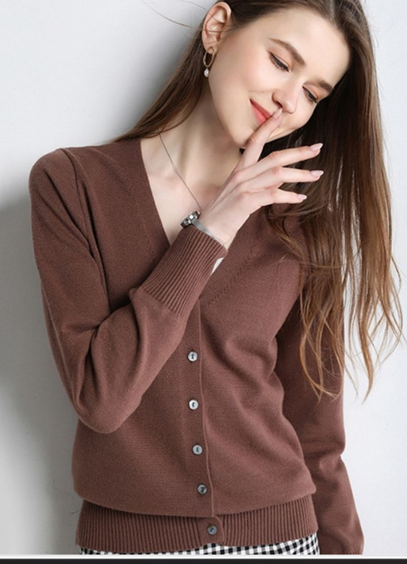 [Stella Fashion] Long Sleeve Cardigan for Ladies Working in the aircon Room 95% Cotton