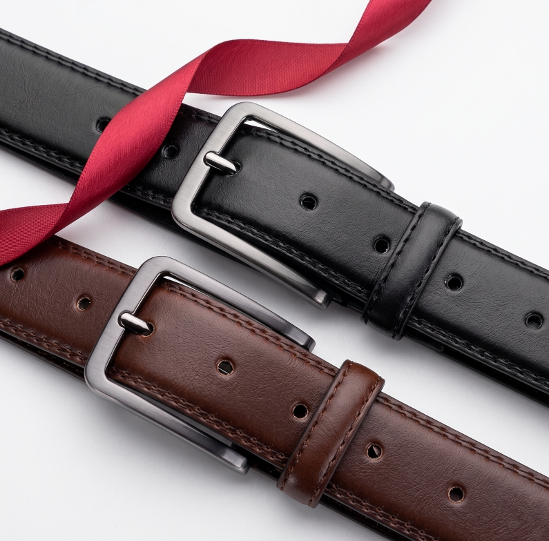 Stella Fashion Men's alloy pin buckle belt PU belt Jeans belt casual all-match pin buckle belt