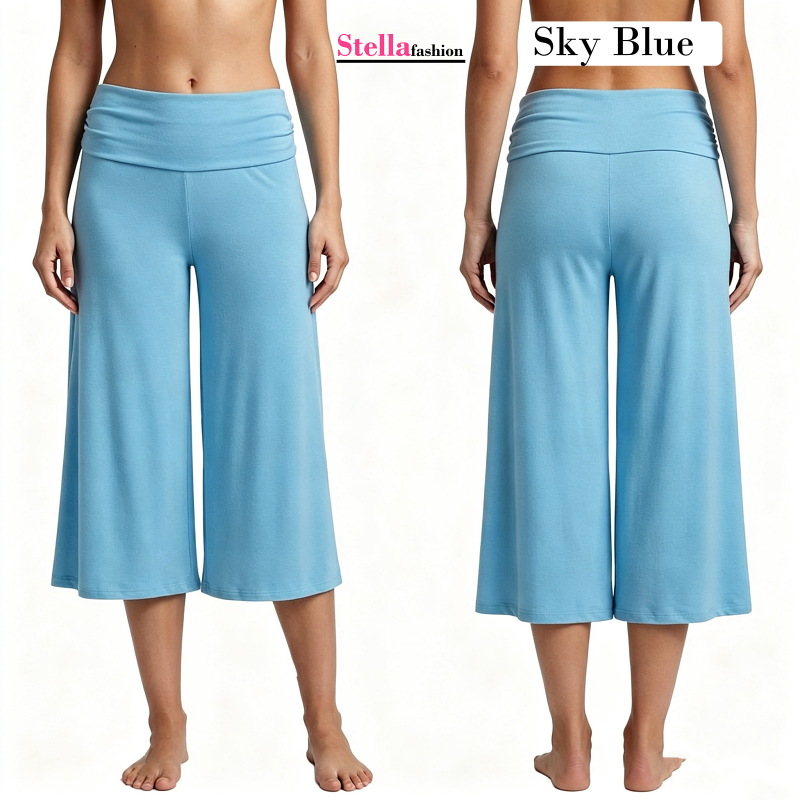 [Stella Fashion] Modal Lady Pant Skirt Palazzo Cooling Soft and Comfortable Elastic, Bamboo Fibre Muslimah Pants Plus size