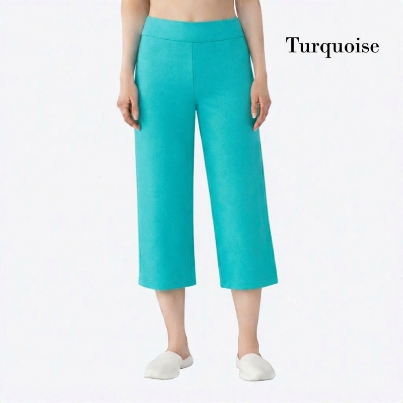 Stella Fashion Modal Bamboo Cropped Wide‑Leg Pants – Soft Cooling Fabric, Stretch Waist 26–38″