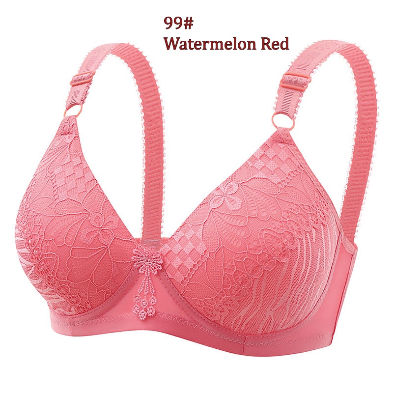 Middle-aged And Elderly underwear Women's Thin Bra Without Steel Ring