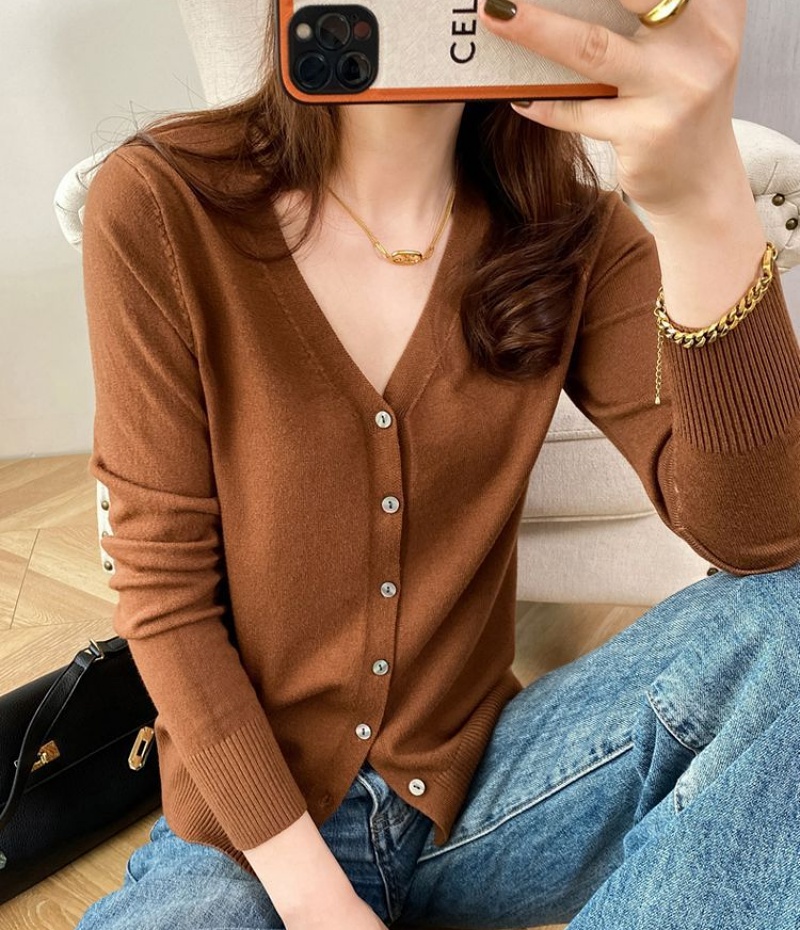 [Stella Fashion] Long Sleeve Cardigan for Ladies Working in the aircon Room 95% Cotton