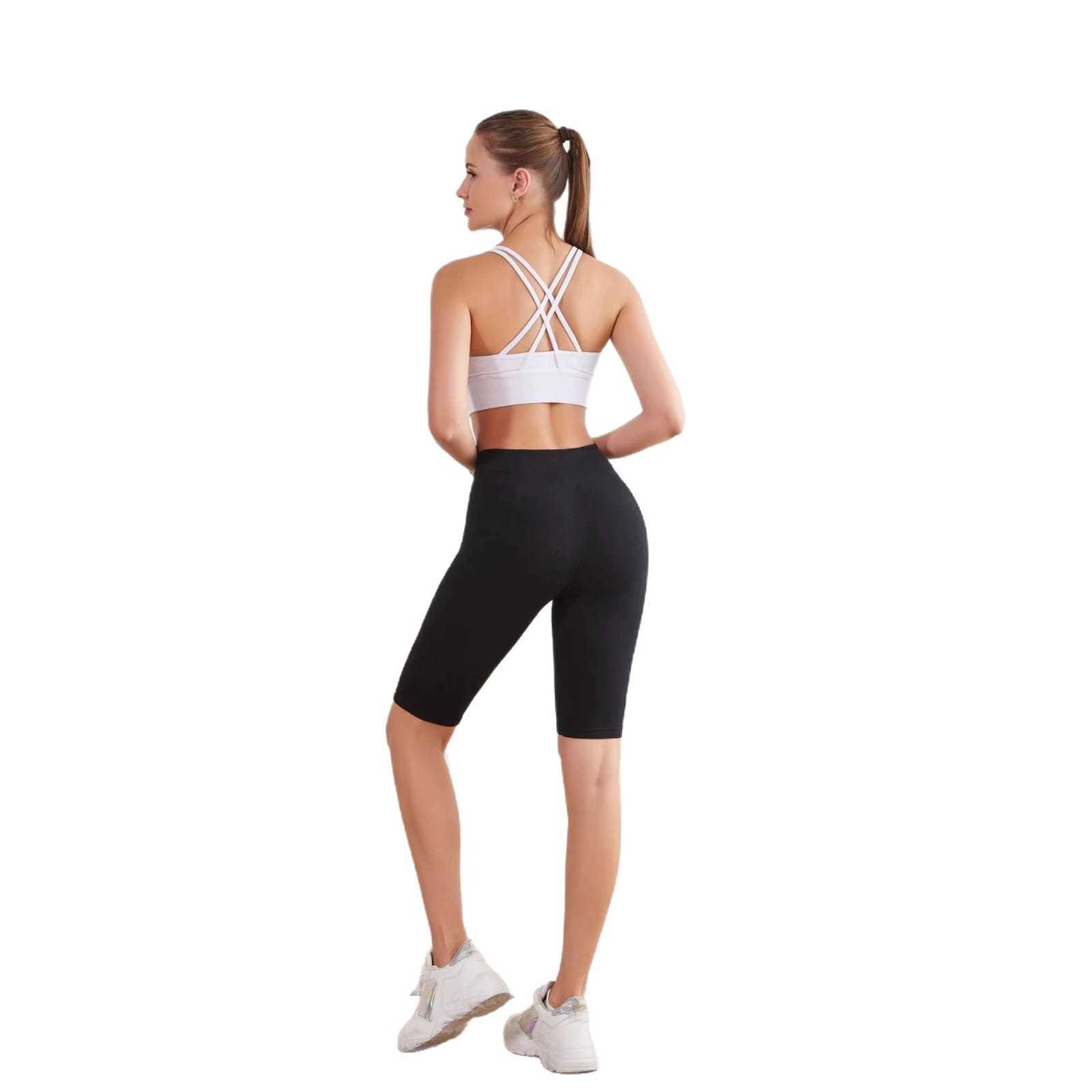 Stella Fashion High Waist Modal Cropped Leggings Half Length Safety Pants Leggings Women Plus Size Slimming Middle Pants