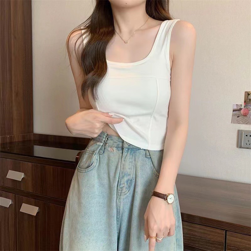 Stella Fashion Women Sleeveless Camisole inner tank top with padded Fi