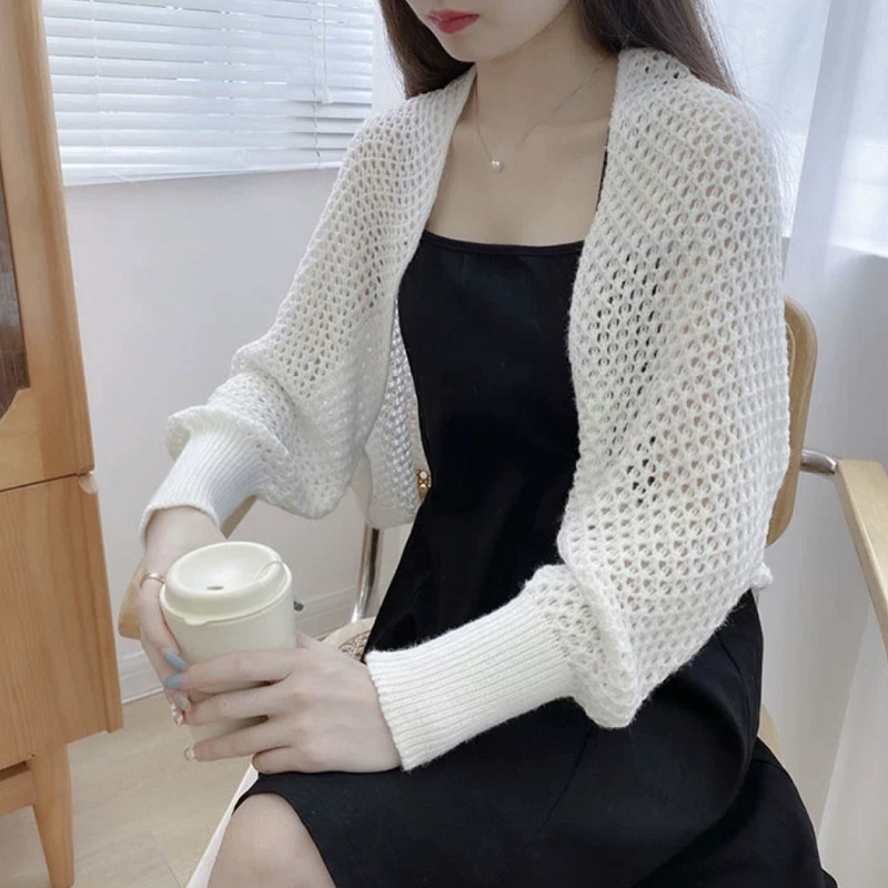 Stella Fashion Women Knitted Cardigan Long Sleeve  Cardigan Thin Sun Protection Knitted Cardigan Top