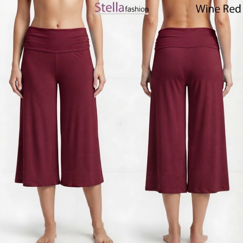 [Stella Fashion] Modal Lady Pant Skirt Palazzo Cooling Soft and Comfortable Elastic, Bamboo Fibre Muslimah Pants Plus size