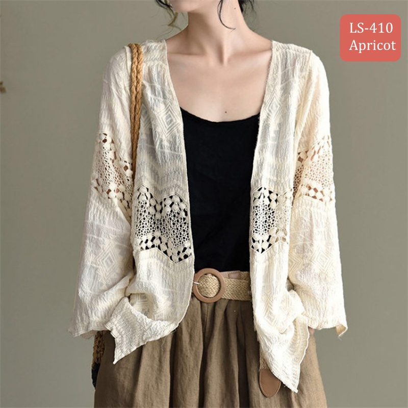 Stella Fashion Knitted Sunscreen Cardigan Thin Style Women Loose Outer
