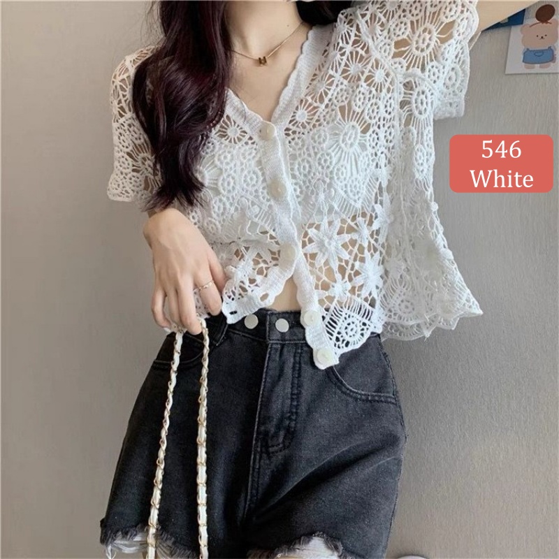 Stella Fashion Knitted Sunscreen Cardigan Thin Style Women Loose Outer
