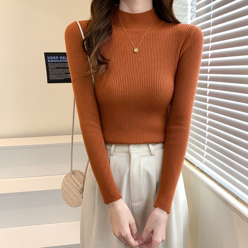 Stella Women's Turtleneck Long Sleeve Casual Bottoming Shirt Autumn An