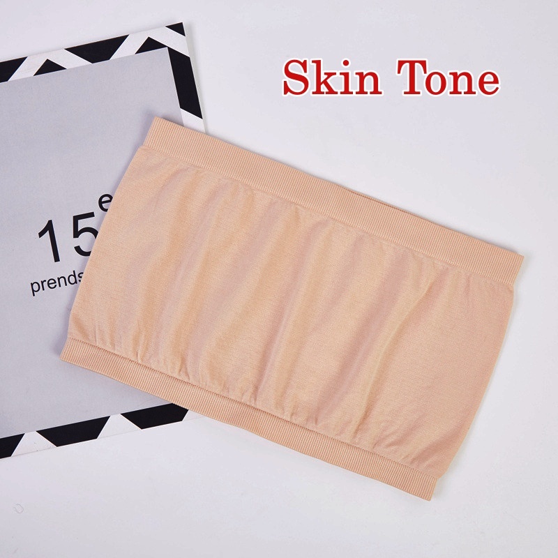 Stella Fashion Korea ice silk seamless all-match  Bralette Women Bra tube Top Cotton Nylon Removable Pad 