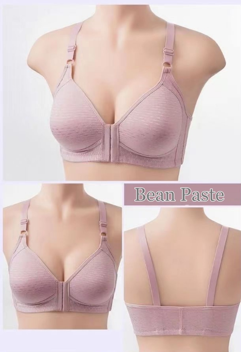 [Stella Fashion] Front Buckle Bra (36BC- 44BC ) Mother Underwear Non-Wired Plus Size Thin Cup Push Up Sport Bra-Stella's Fashion