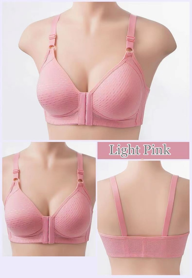 [Stella Fashion] Front Buckle Bra (36BC- 44BC ) Mother Underwear Non-Wired Plus Size Thin Cup Push Up Sport Bra-Stella's Fashion