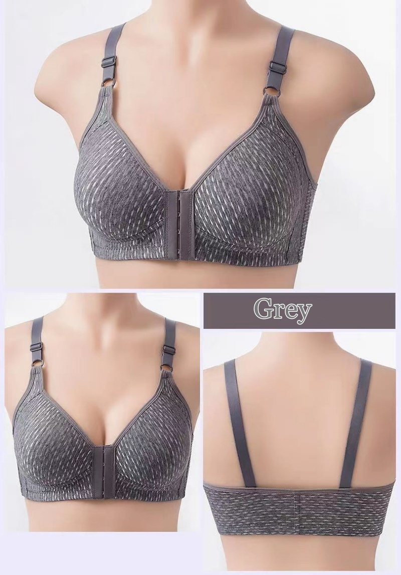 [Stella Fashion] Front Buckle Bra (36BC- 44BC ) Mother Underwear Non-Wired Plus Size Thin Cup Push Up Sport Bra-Stella's Fashion