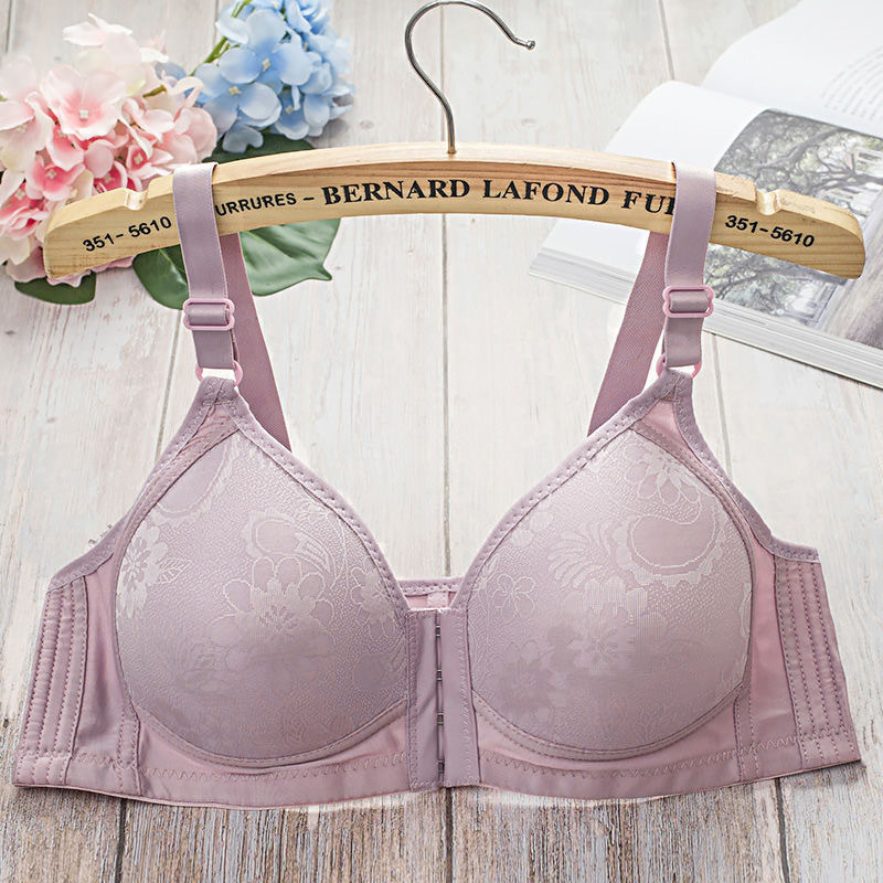Stella Fashion Front Buckle Sexy Breathable No Steel Ring Large Size Thin Style Adjustable Straps for middle-aged and elderly Women