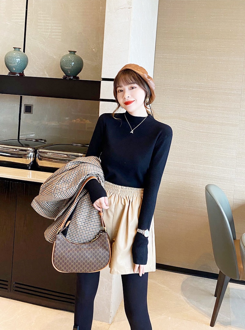 Stella Fashion Knitwear Women's Half-Turtleneck Bottoming Shirt versatile Long Sleeve Slim Fit Sweater -Stella's Fashion