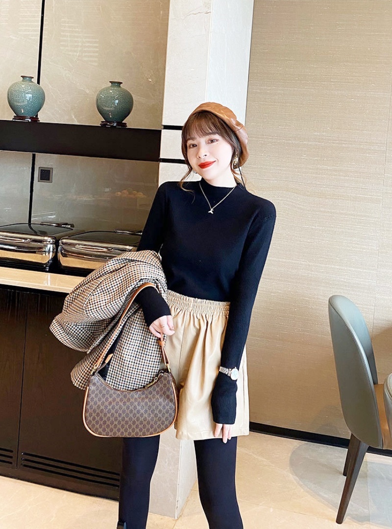 Stella Fashion Knitwear Women's Half-Turtleneck Bottoming Shirt versatile Long Sleeve Slim Fit Sweater -Stella's Fashion