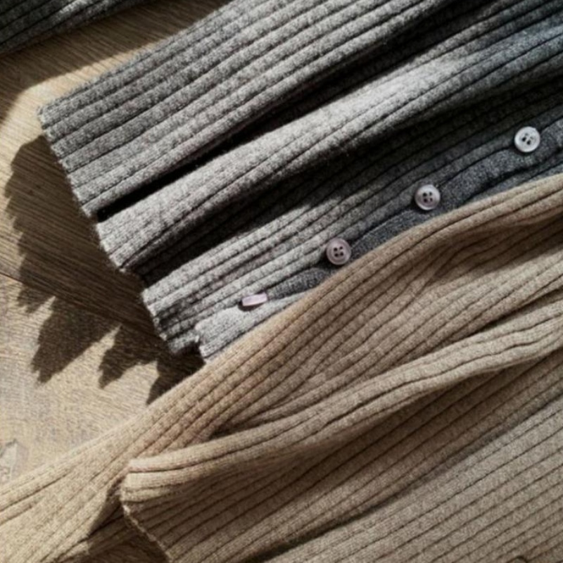 Stella Fashion Women's Knitted V Neck Open Front Long Sleeve Cardigan-Stella's Fashion