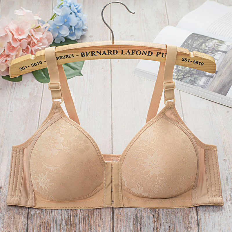 Stella Fashion Front Buckle Sexy Breathable No Steel Ring Large Size Thin Style Adjustable Straps for middle-aged and elderly Women