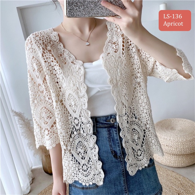 Stella Fashion Knitted Sunscreen Cardigan Thin Style Women Loose Outer