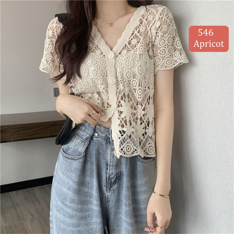 Stella Fashion Knitted Sunscreen Cardigan Thin Style Women Loose Outer