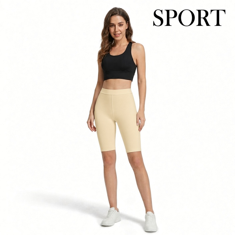 Stella Fashion High Waist Modal Cropped Leggings Half Length Safety Pants Leggings Women Plus Size Slimming Middle Pants