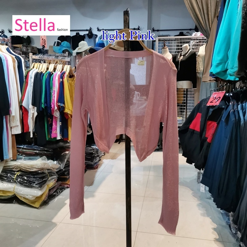 Stella Fashion Women Knitted Cardigan Long Sleeve  Cardigan Thin Sun Protection Knitted Cardigan Top