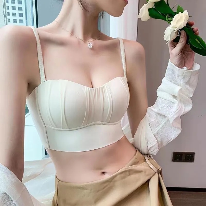 Stella Fashion Tube Top Wrap Breast Underwear 32-38AB Women Solt Bra Small Chest Push up Youth Girl lingerie Thin Sponge wireless Bra