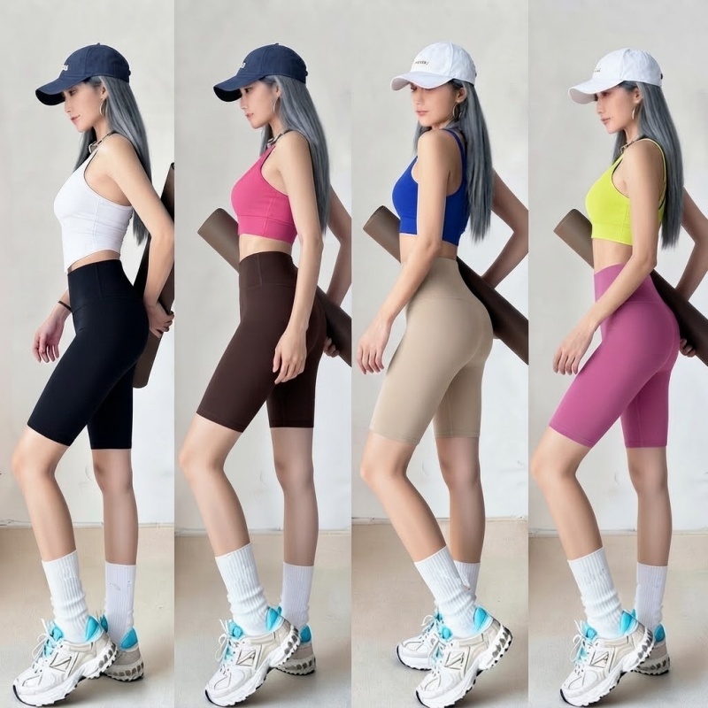 Stella Fashion High Waist Modal Cropped Leggings Half Length Safety Pants Leggings Women Plus Size Slimming Middle Pants